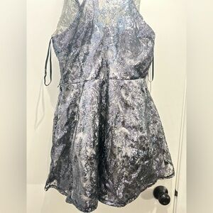 Elegant Sequined Halter Dress